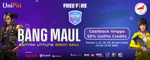 Nonton Live Stream UniPin FF Cyber Royale dan Top Up FF di UniPin untuk Dapatkan Cashback hingga 50% UC!